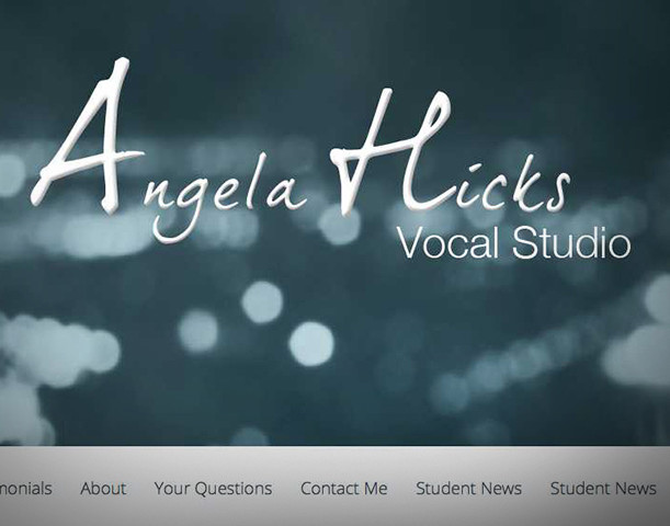Angela Hicks Music Studio Webpage